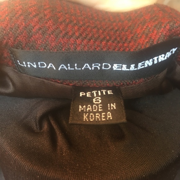 NWOT Red/Gray Wool Double Breasted Jacket Sz6P - Picture 7 of 8